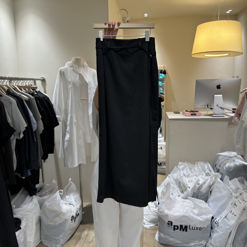 GARDEN直郵韓國代購㊣女裝新品推薦人氣25春夏長裙含腰繩亞麻GARDEN長裙圖色2