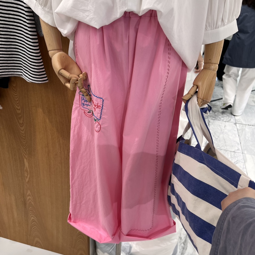 VENTI韓國直郵㊣東大門實拍女裝新款推薦休閑時尚休閑褲刺繡VENTI休閑褲圖色2