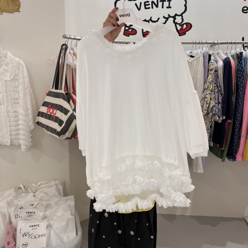 VENTI韓國㊣直郵東大門代購女裝新款休閑熱賣人氣襯衫蕾絲衫VENTI襯衫/蕾絲衫
