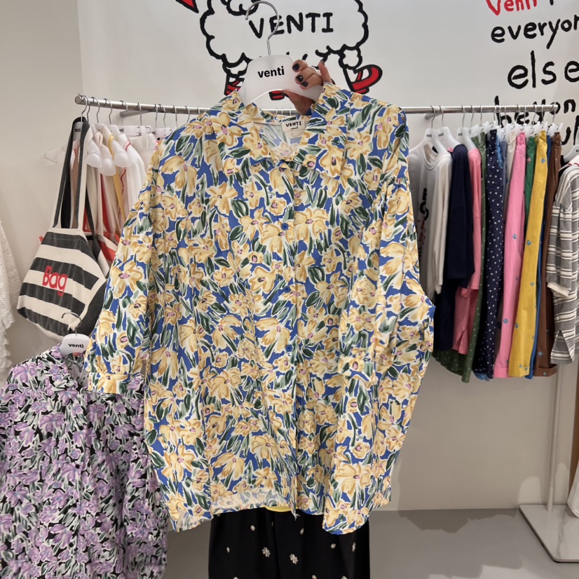 VENTI韓國直郵㊣女裝新款時尚推薦休閑25春夏人氣襯衫蕾絲衫VENTI襯衫/蕾絲衫圖色2