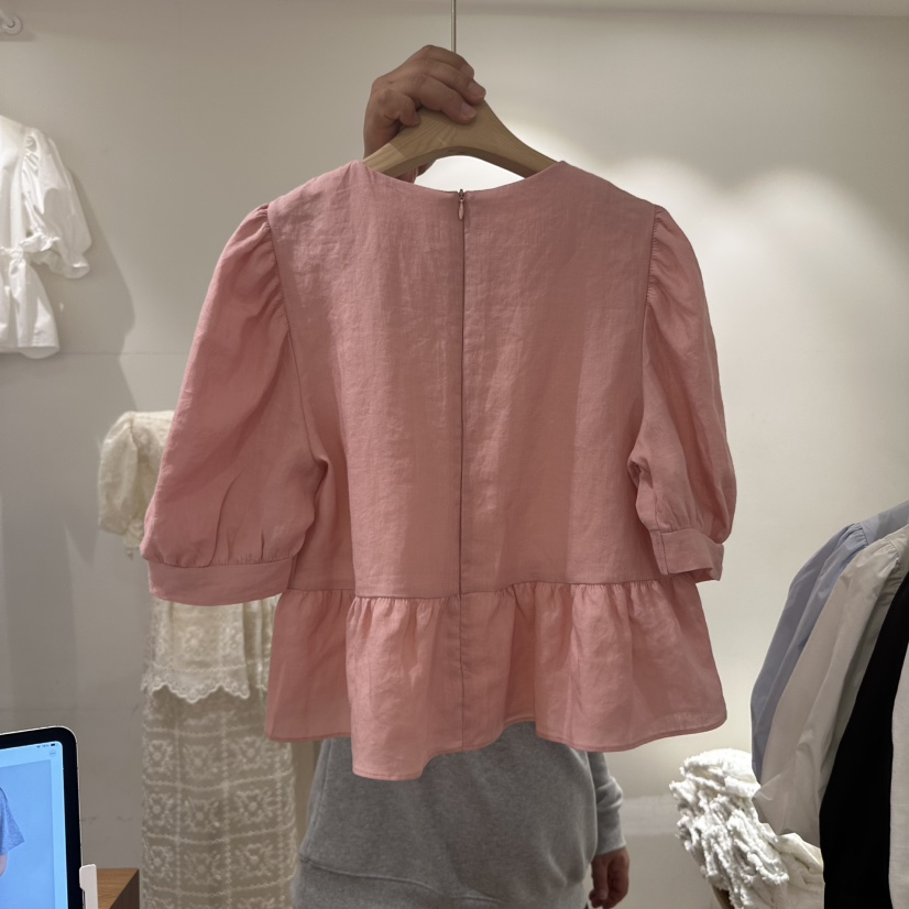 ASSEMBLY韓國直郵㊣東大門實拍女裝新品推薦襯衫蕾絲衫亞麻ASSEMBLY襯衫/蕾絲衫