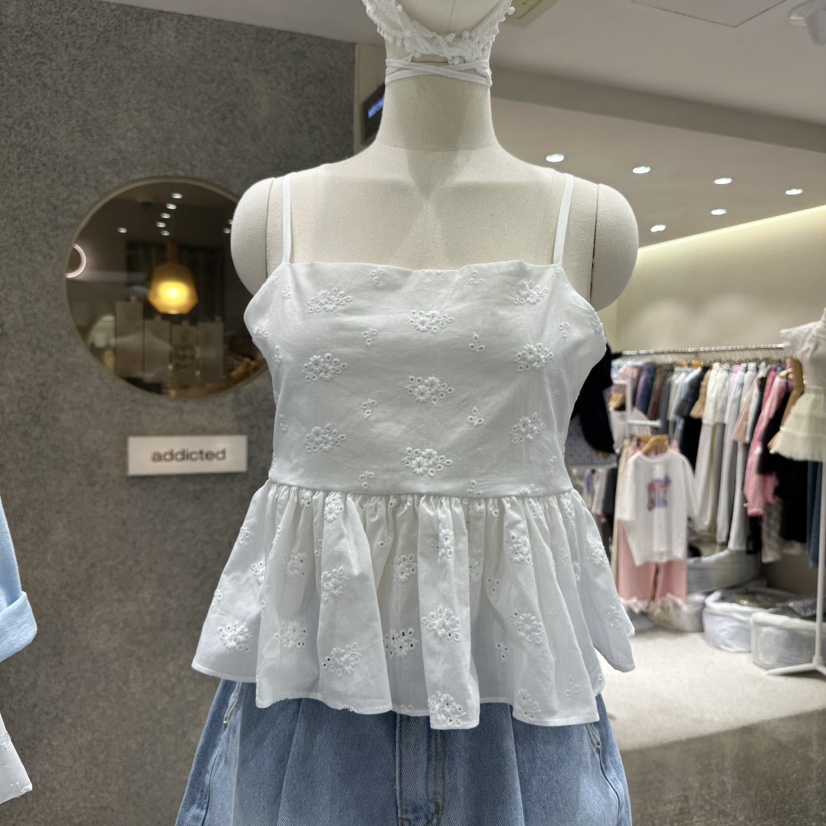 VINTAGE 888韓國直郵㊣東大門實拍女裝新款休閑人氣吊帶背心VINTAGE888/TRIPLE EIGHT吊帶/背心圖色1