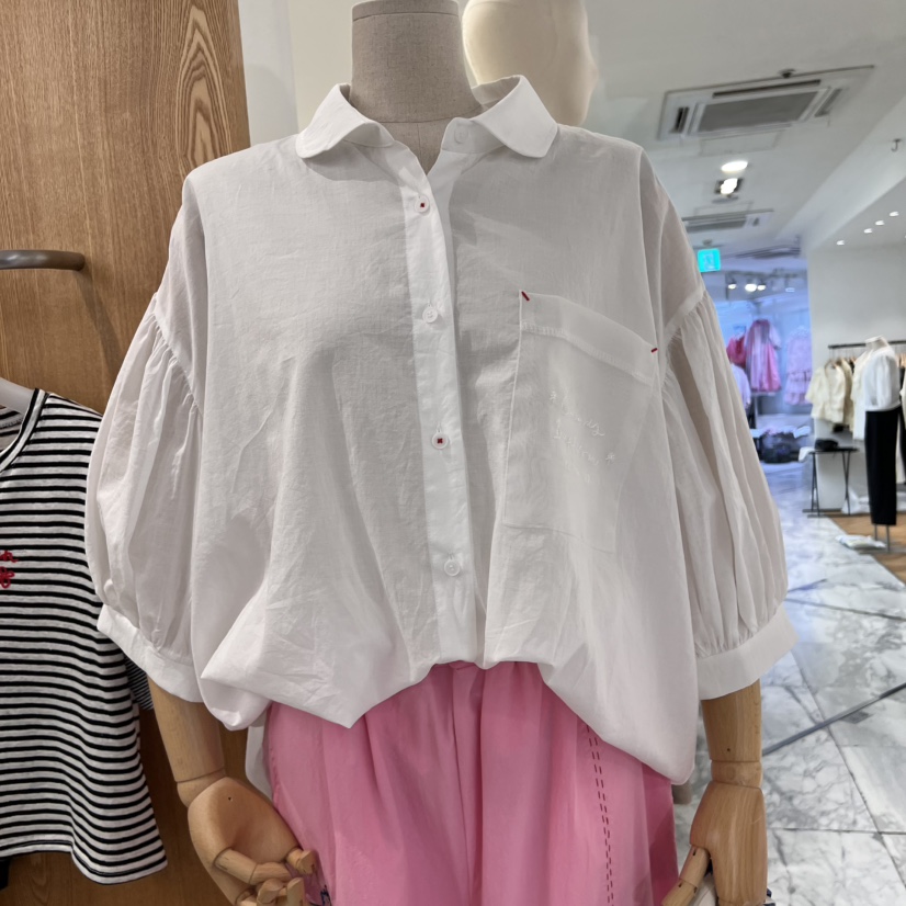 VENTI直郵韓國代購㊣女裝新品推薦熱賣休閑25春夏襯衫蕾絲衫VENTI襯衫/蕾絲衫