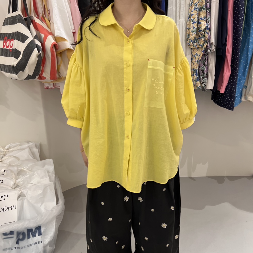 VENTI直郵韓國代購㊣女裝新品推薦熱賣休閑25春夏襯衫蕾絲衫VENTI襯衫/蕾絲衫圖色2
