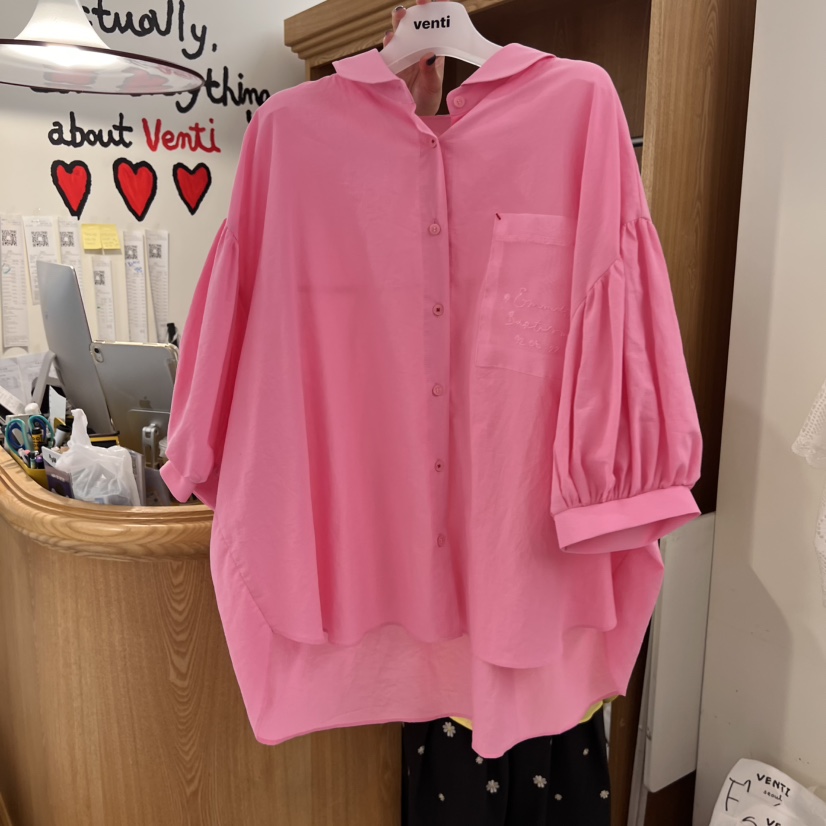 VENTI直郵韓國代購㊣女裝新品推薦熱賣休閑25春夏襯衫蕾絲衫VENTI襯衫/蕾絲衫圖色3