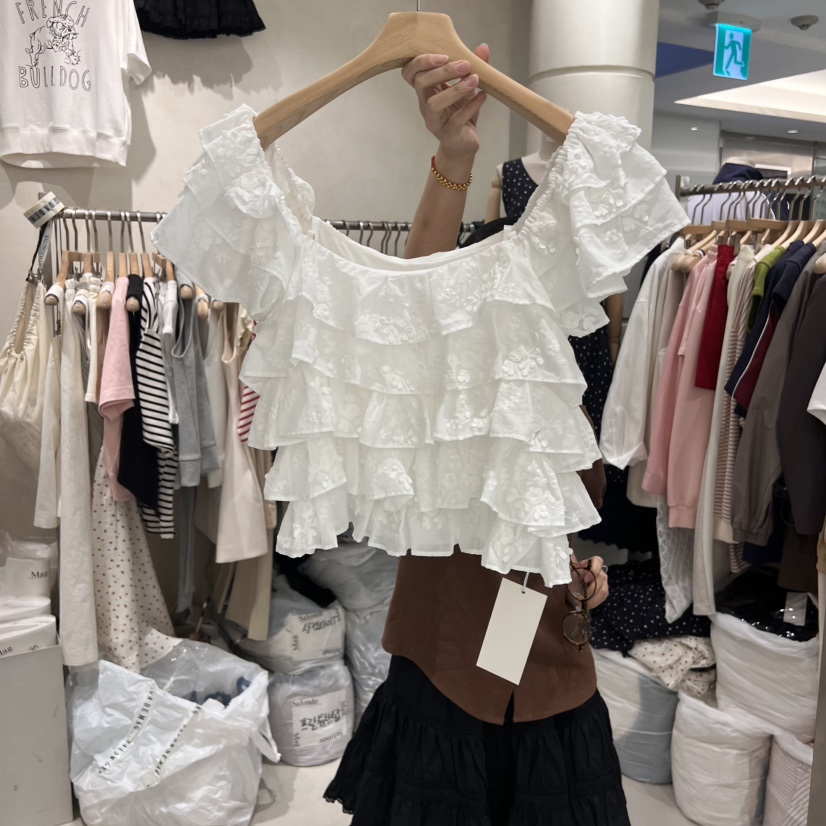 SALONDEMAG韓國直郵㊣女裝新品推薦25春夏休閑熱賣襯衫蕾絲衫SALONDEMAG襯衫/蕾絲衫