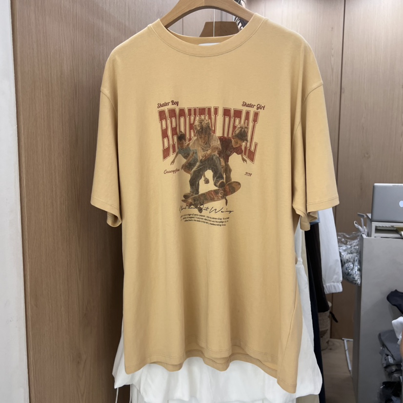 VILLABUTTON韓國直郵㊣女裝新款人氣25春夏時尚熱賣休閑T恤VILLABUTTONT恤圖色1