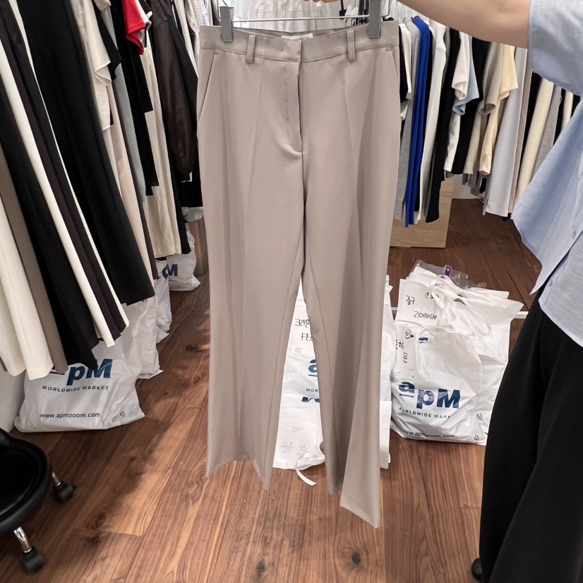 UNDERSTANDING韓國直郵㊣女裝新品熱賣25春夏休閑褲修身喇叭UNDERSTANDING休閑褲圖色2