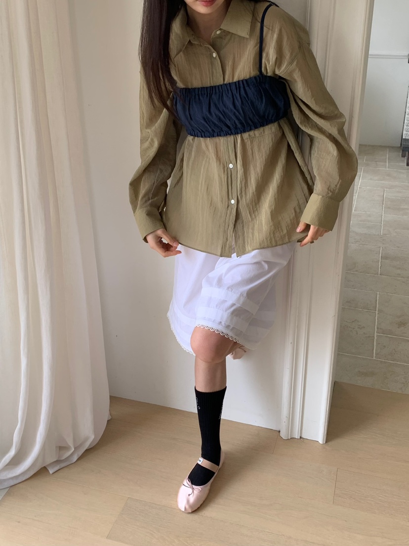 LOVE MY SANTA韓國直郵㊣女裝新品休閑時尚人氣襯衫蕾絲衫Santa/LOVE MY SANTA襯衫/蕾絲衫