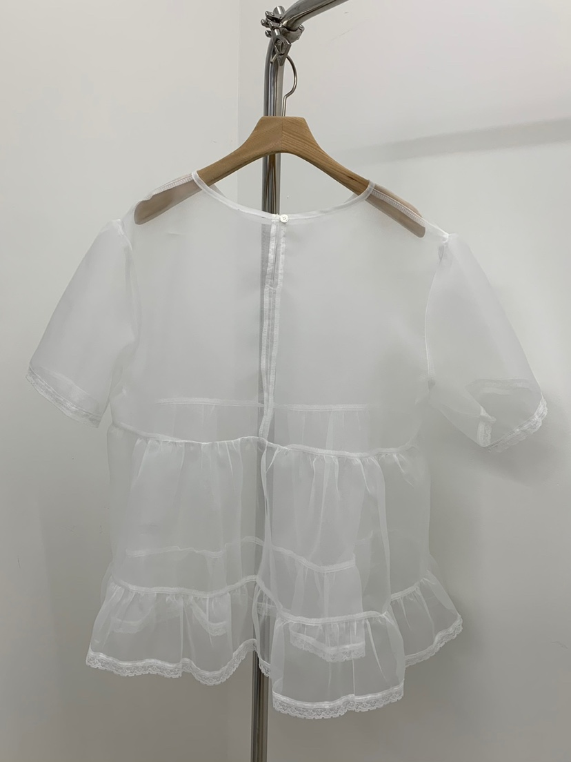 LOVE MY SANTA韓國㊣直郵東大門代購女裝新款推薦襯衫蕾絲衫不含內搭歐根紗Santa/LOVE MY SANTA襯衫/蕾絲衫