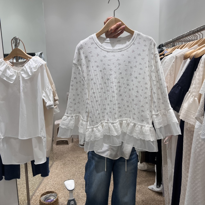 A韓國直郵㊣女裝新品熱賣25春夏人氣推薦時尚休閑長袖T恤A STORE長袖T恤