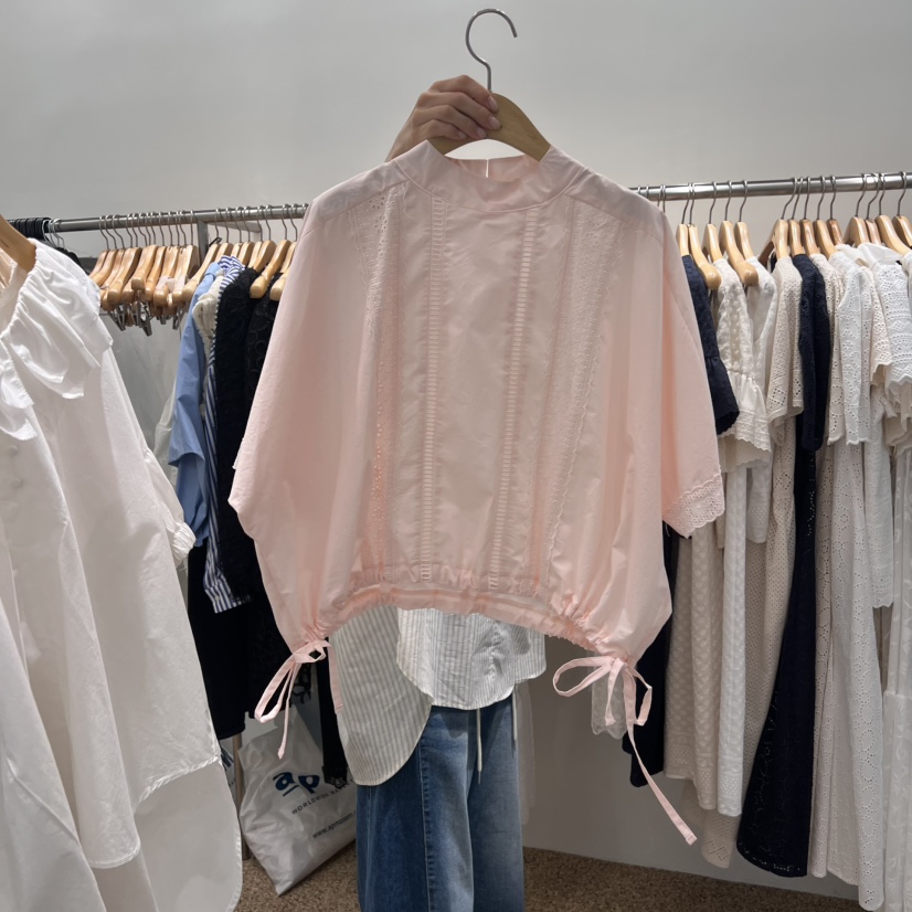 A韓國㊣直郵東大門代購女裝新品休閑推薦熱賣時尚襯衫蕾絲衫A STORE襯衫/蕾絲衫圖色2