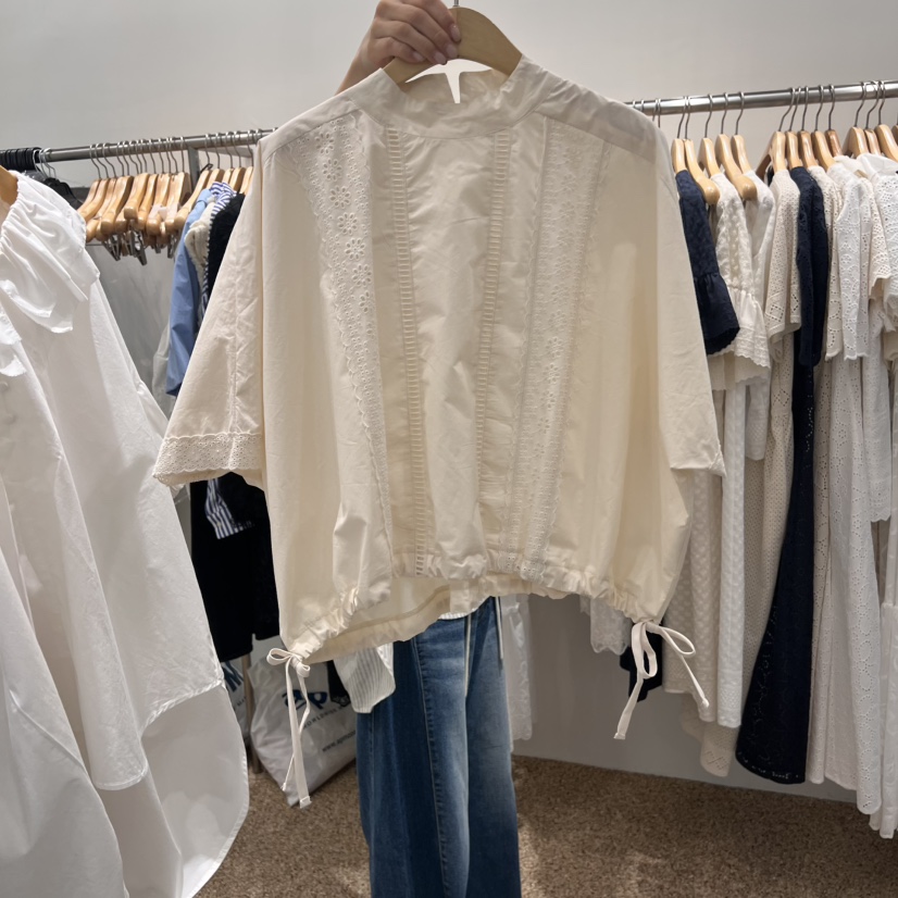 A韓國㊣直郵東大門代購女裝新品休閑推薦熱賣時尚襯衫蕾絲衫A STORE襯衫/蕾絲衫圖色3