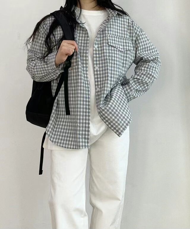 Eden-OT韓國㊣直郵東大門代購女裝新品時尚襯衫蕾絲衫口袋Eden-OT襯衫/蕾絲衫