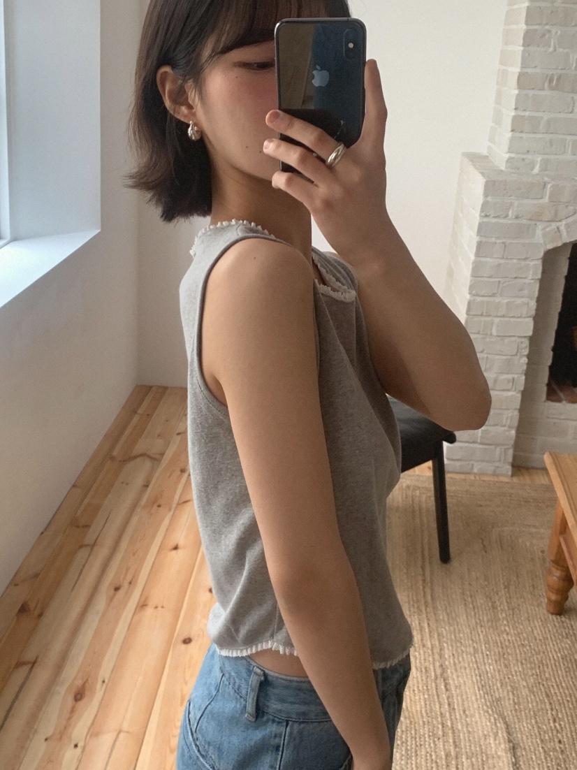 SLAT直郵韓國代購㊣女裝新品推薦25春夏人氣休閑時尚吊帶背心SLAT吊帶/背心
