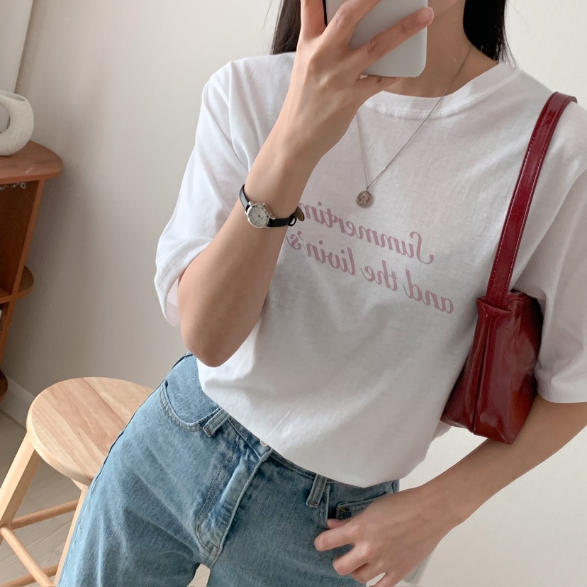 HELLO JINI韓國㊣直郵東大門代購女裝新品休閑時尚熱賣T恤HELLO JINIT恤