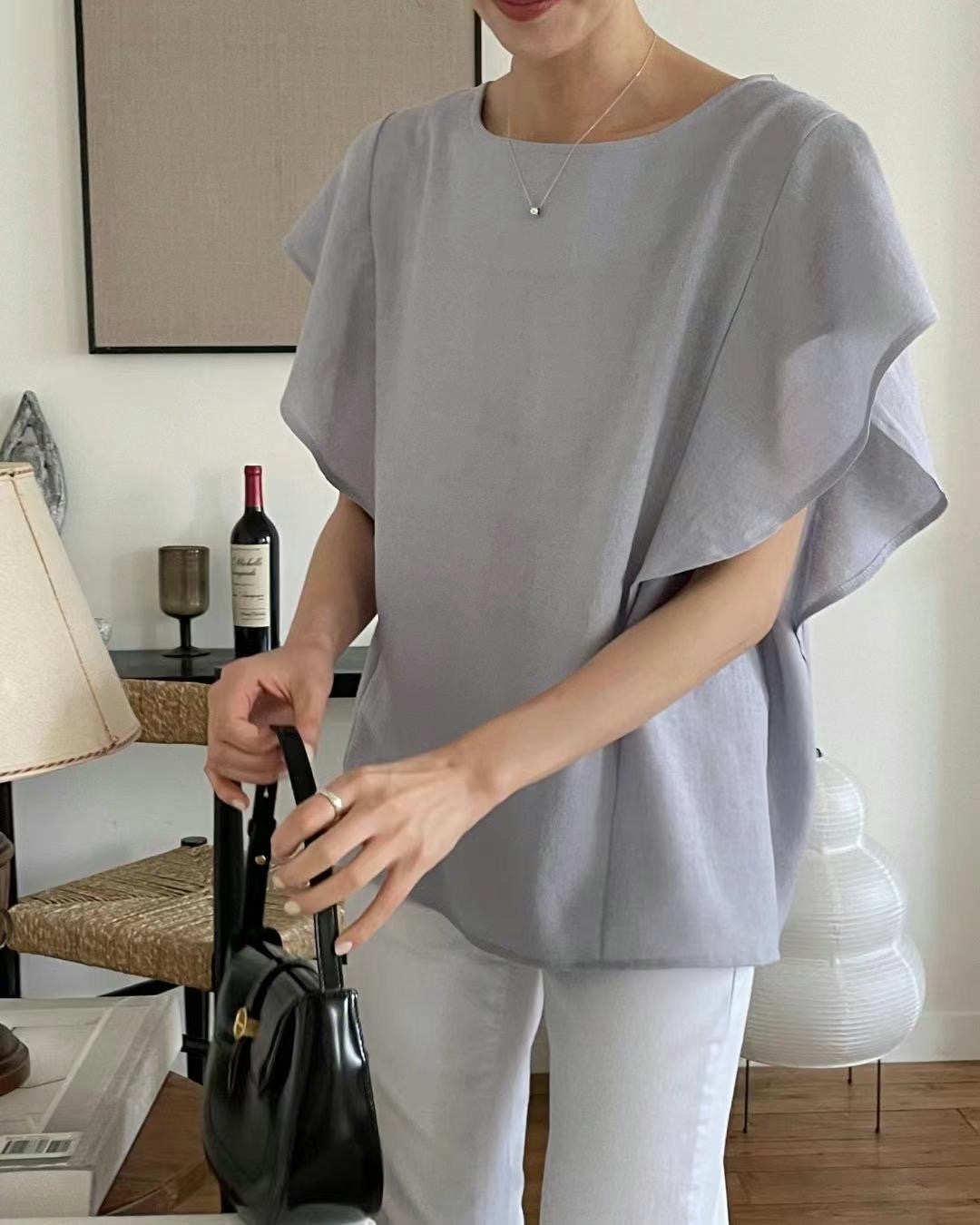 YAMI-야미-T直郵韓國代購㊣女裝新品熱賣推薦時尚襯衫蕾絲衫YAMI襯衫/蕾絲衫