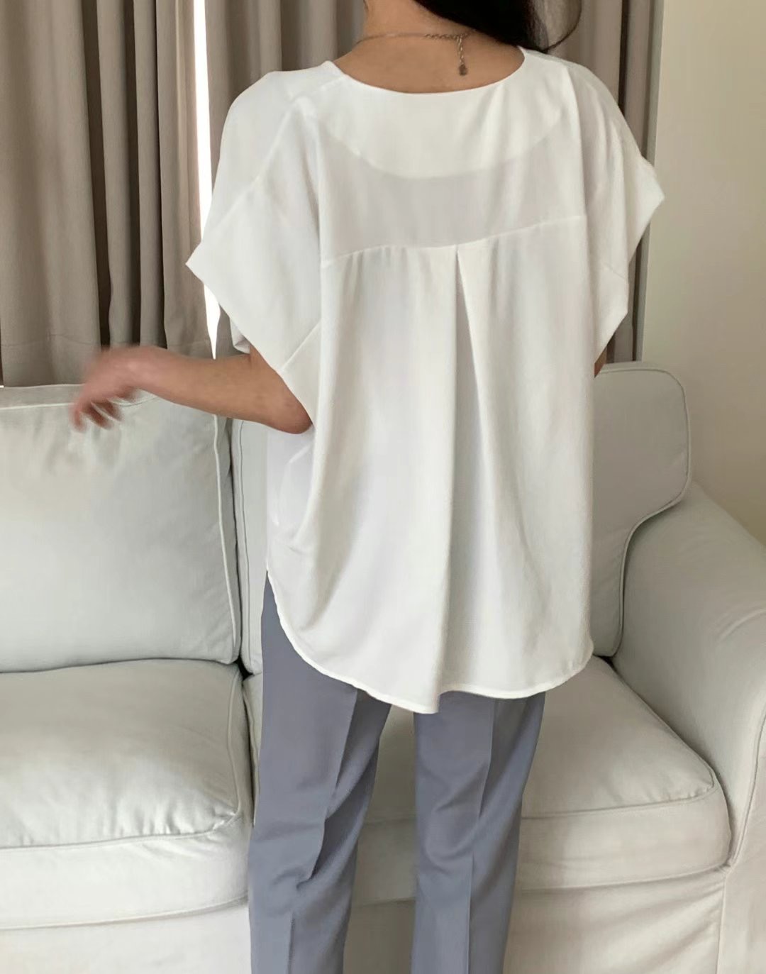 YAMI-야미-T韓國直郵㊣東大門實拍女裝新款休閑襯衫蕾絲衫YAMI襯衫/蕾絲衫