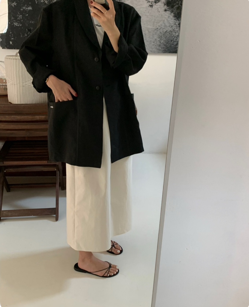 A Flan韓國㊣直郵東大門代購女裝新款25春夏人氣夾克含腰繩AFN/A Flan夾克