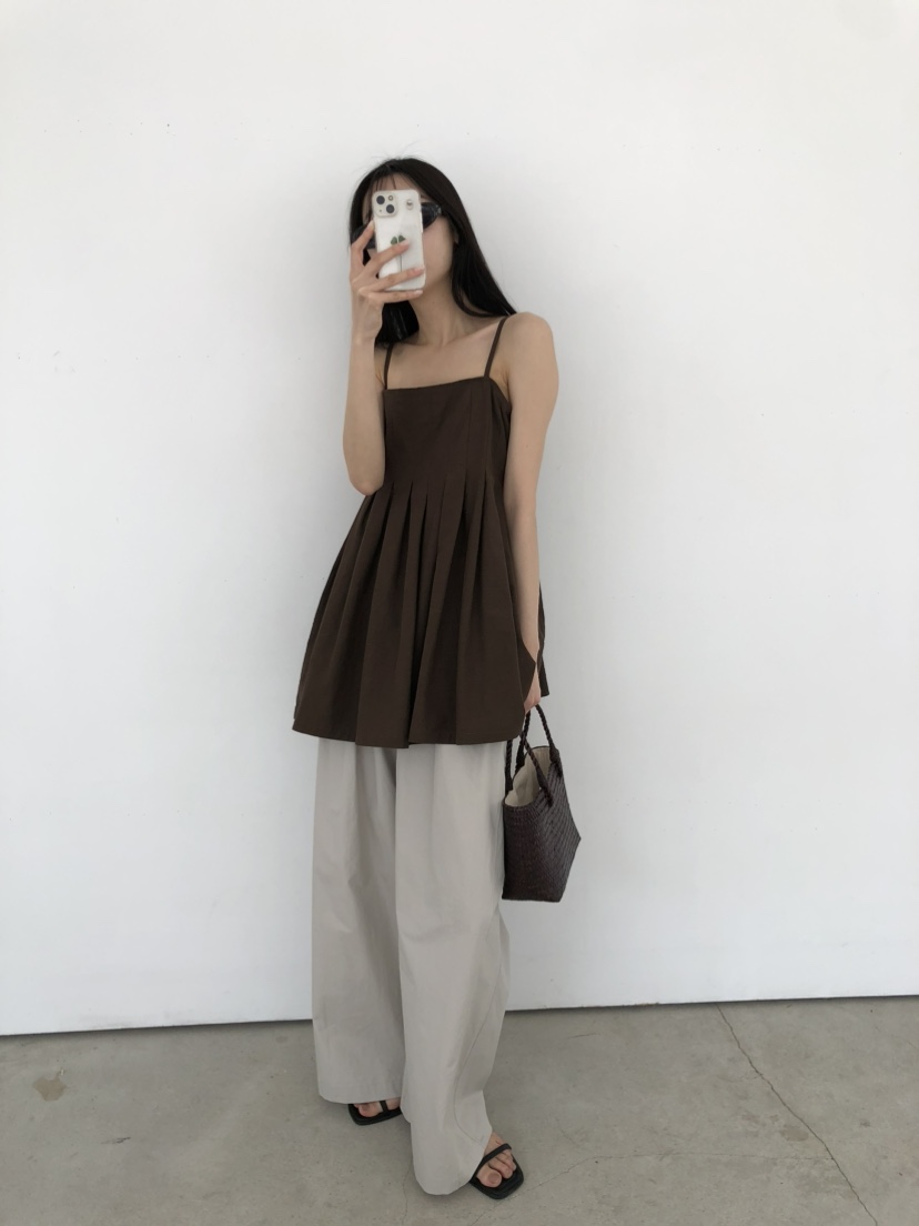 FOSET韓國㊣直郵東大門代購女裝新款推薦25春夏人氣吊帶背心FOSET吊帶/背心