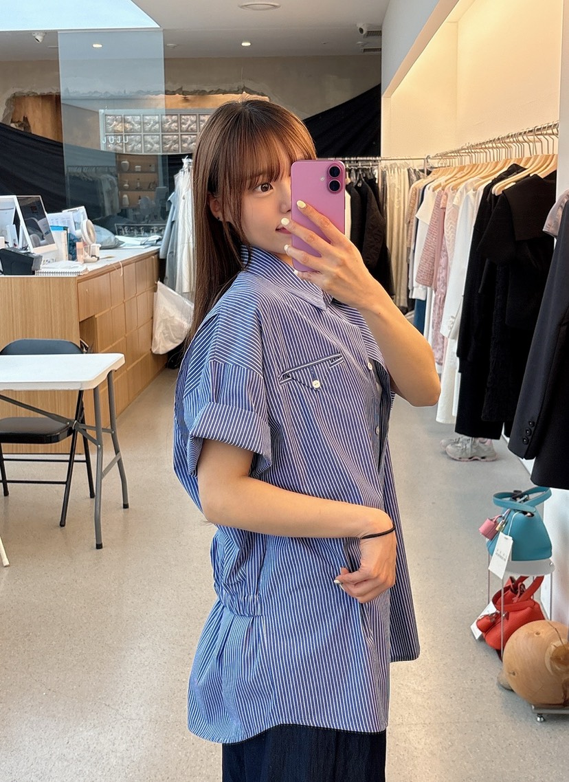 JUJU韓國直郵㊣女裝新款人氣熱賣休閑時尚推薦25春夏襯衫蕾絲衫JUJU襯衫/蕾絲衫