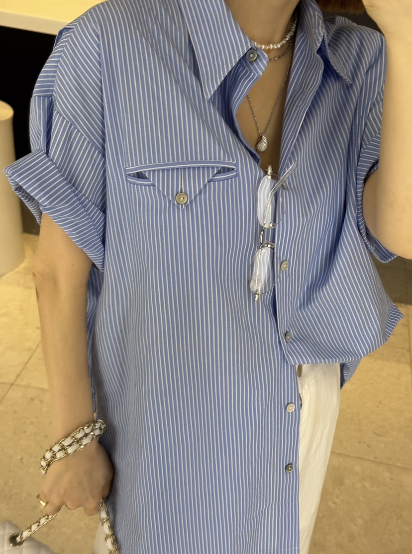 JUJU韓國直郵㊣女裝新款人氣熱賣休閑時尚推薦25春夏襯衫蕾絲衫JUJU襯衫/蕾絲衫