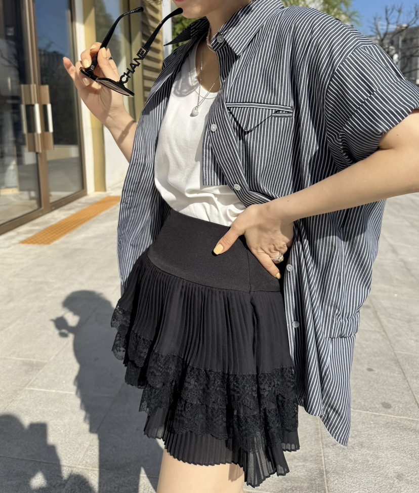JUJU韓國直郵㊣女裝新款人氣熱賣休閑時尚推薦25春夏襯衫蕾絲衫JUJU襯衫/蕾絲衫