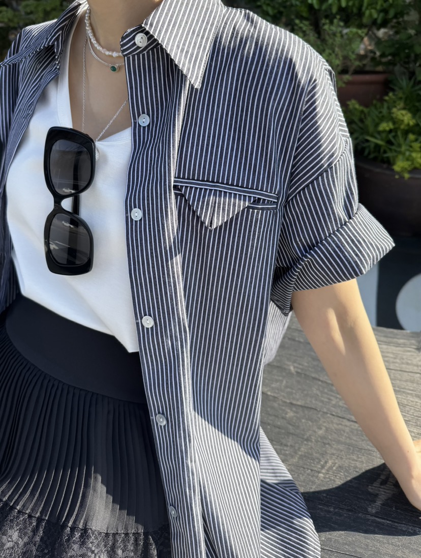 JUJU韓國直郵㊣女裝新款人氣熱賣休閑時尚推薦25春夏襯衫蕾絲衫JUJU襯衫/蕾絲衫