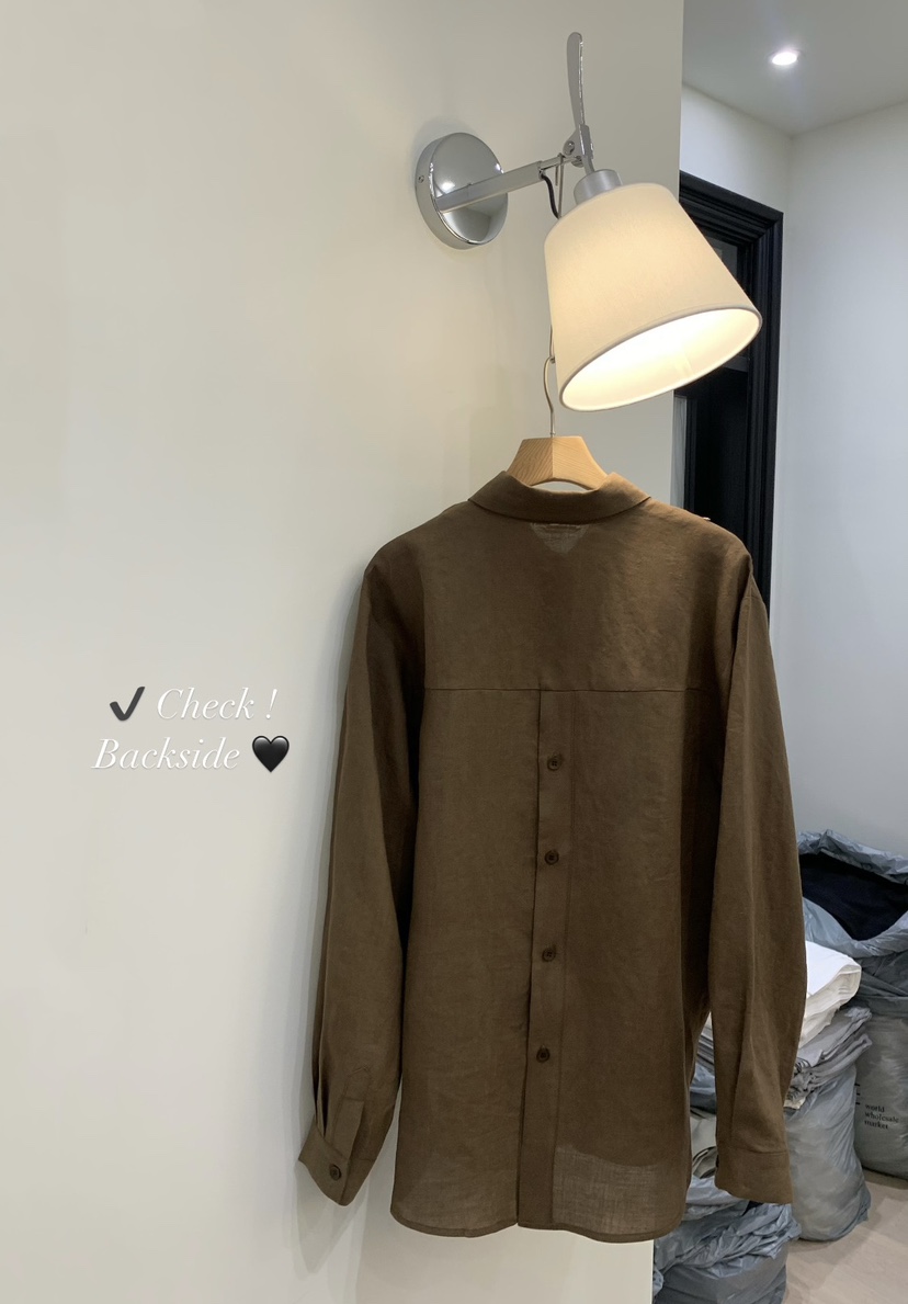 NOTTINGHAM韓國直郵㊣女裝新品熱賣時尚休閑襯衫蕾絲衫亞麻NOTTINGHAM襯衫/蕾絲衫
