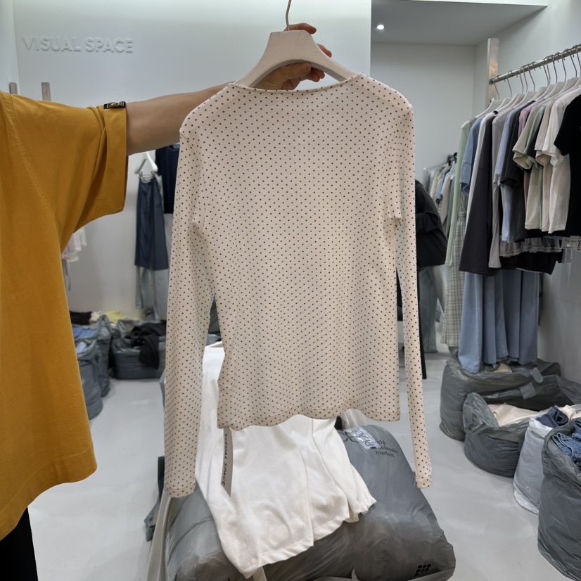 VISUAL SPACE韓國㊣直郵東大門代購女裝新品25春夏長袖T恤VISUAL SPACE長袖T恤
