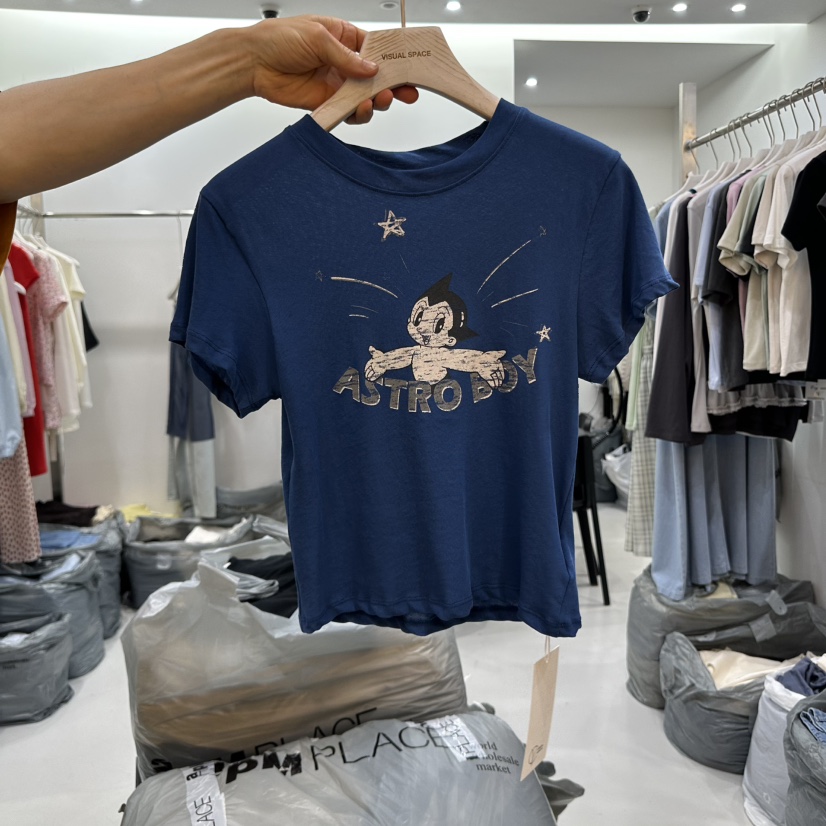 VISUAL SPACE直郵韓國代購㊣女裝新款熱賣時尚25春夏休閑T恤VISUAL SPACET恤圖色3