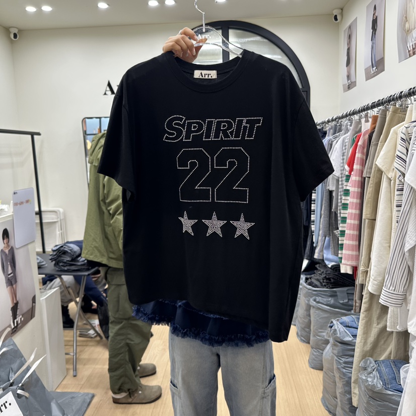 ARR直郵韓國代購㊣女裝新品25春夏時尚休閑推薦人氣熱賣T恤ARRT恤圖色4