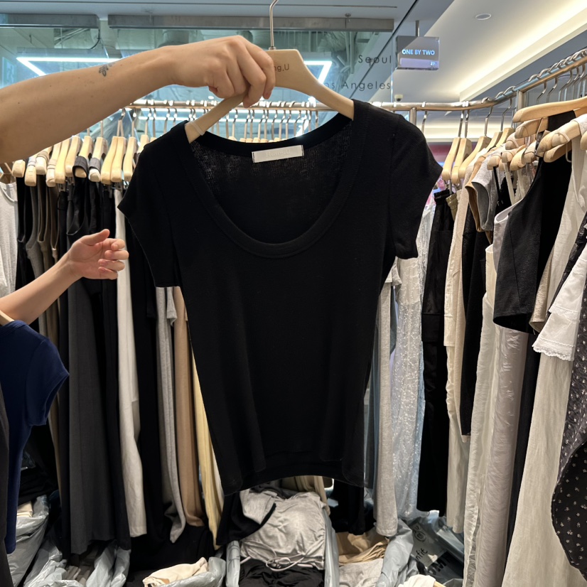 HONG.U直郵韓國代購㊣女裝新品推薦休閑熱賣時尚人氣25春夏T恤HONG.UT恤圖色5