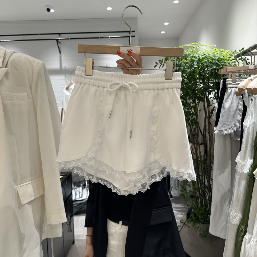 AYCE直郵韓國代購㊣女裝新品時尚人氣25春夏熱賣休閑短褲蕾絲101SHOWROOM/AYCE短褲
