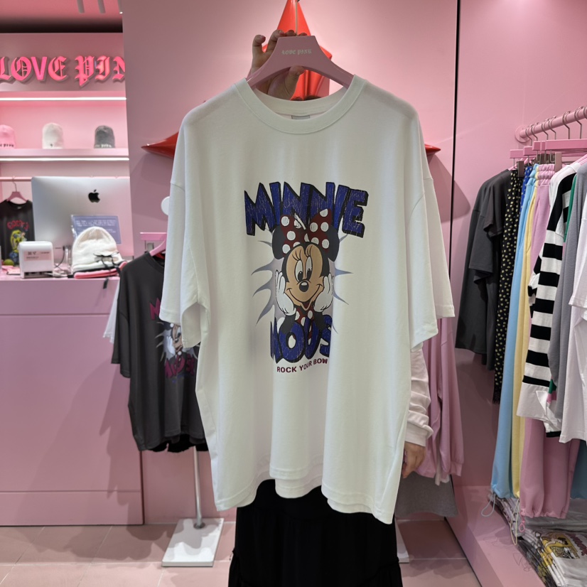 LOVE PINK韓國直郵㊣女裝新品25春夏時尚人氣休閑熱賣推薦T恤LOVE PINKT恤圖色1
