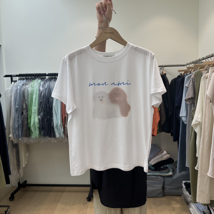 BLENDING-p韓國直郵㊣女裝新品推薦熱賣25春夏人氣休閑T恤BLENDINGT恤