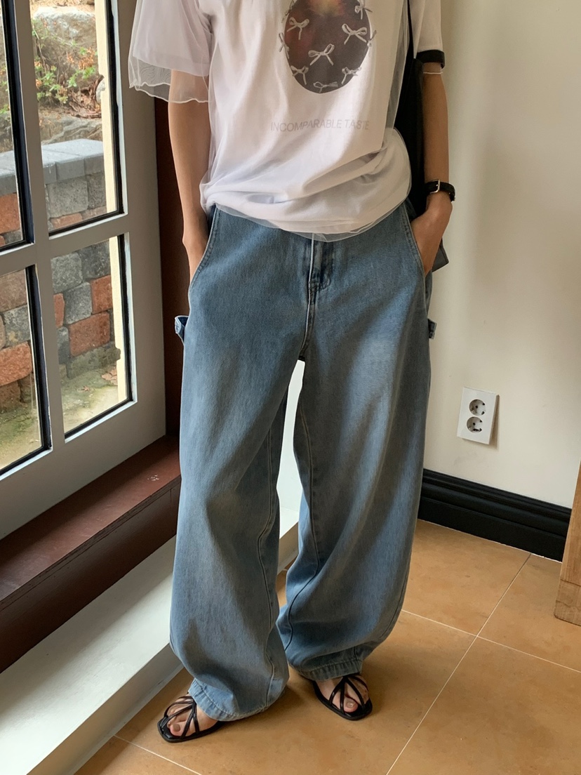 RIVER RAIN韓國㊣直郵東大門代購女裝新款熱賣牛仔褲短款紐扣RIVER RAIN牛仔褲
