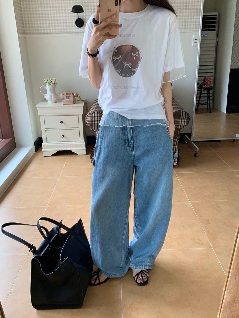 RIVER RAIN韓國㊣直郵東大門代購女裝新款熱賣牛仔褲短款紐扣RIVER RAIN牛仔褲
