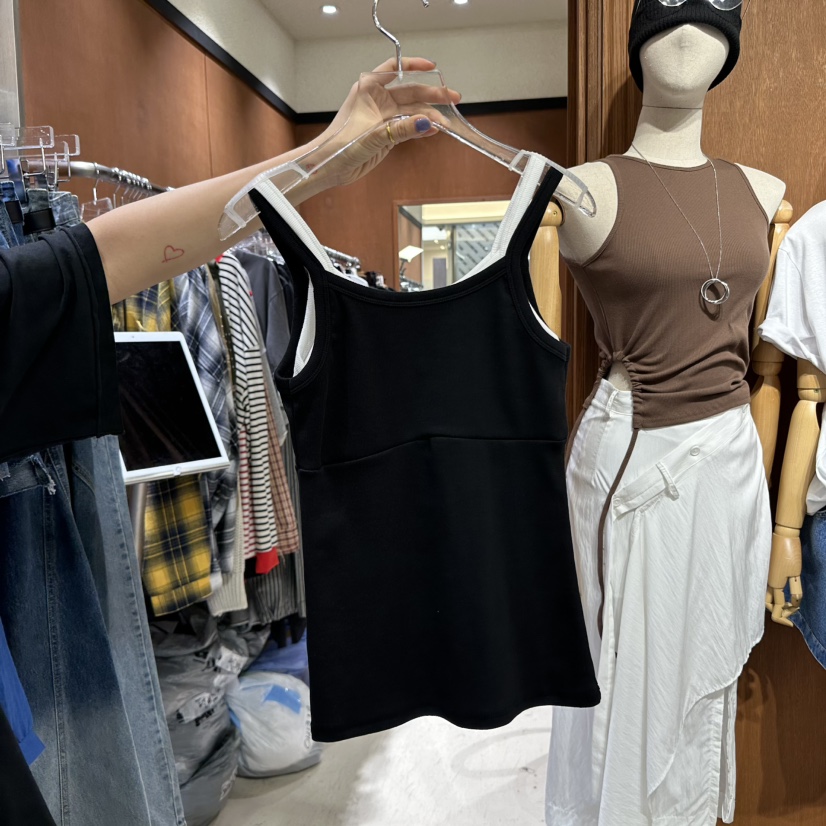 AMOUR直郵韓國代購㊣女裝新品推薦人氣時尚25春夏休閑吊帶背心AMOUR吊帶/背心