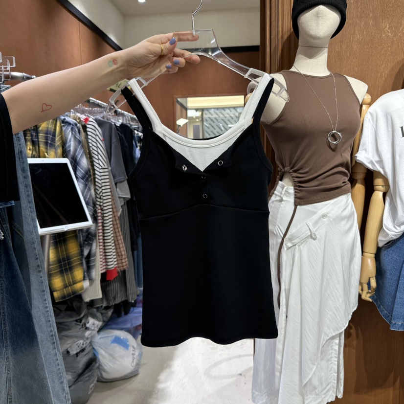AMOUR直郵韓國代購㊣女裝新品推薦人氣時尚25春夏休閑吊帶背心AMOUR吊帶/背心圖色3