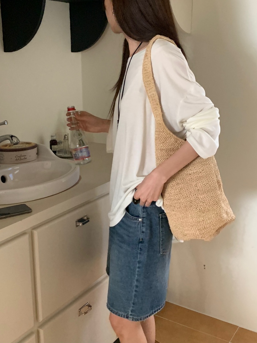 RIVER RAIN韓國㊣直郵東大門代購女裝新品人氣25春夏長袖T恤RIVER RAIN長袖T恤