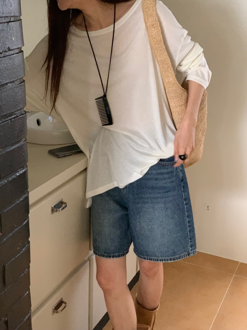 RIVER RAIN韓國㊣直郵東大門代購女裝新品人氣25春夏長袖T恤RIVER RAIN長袖T恤