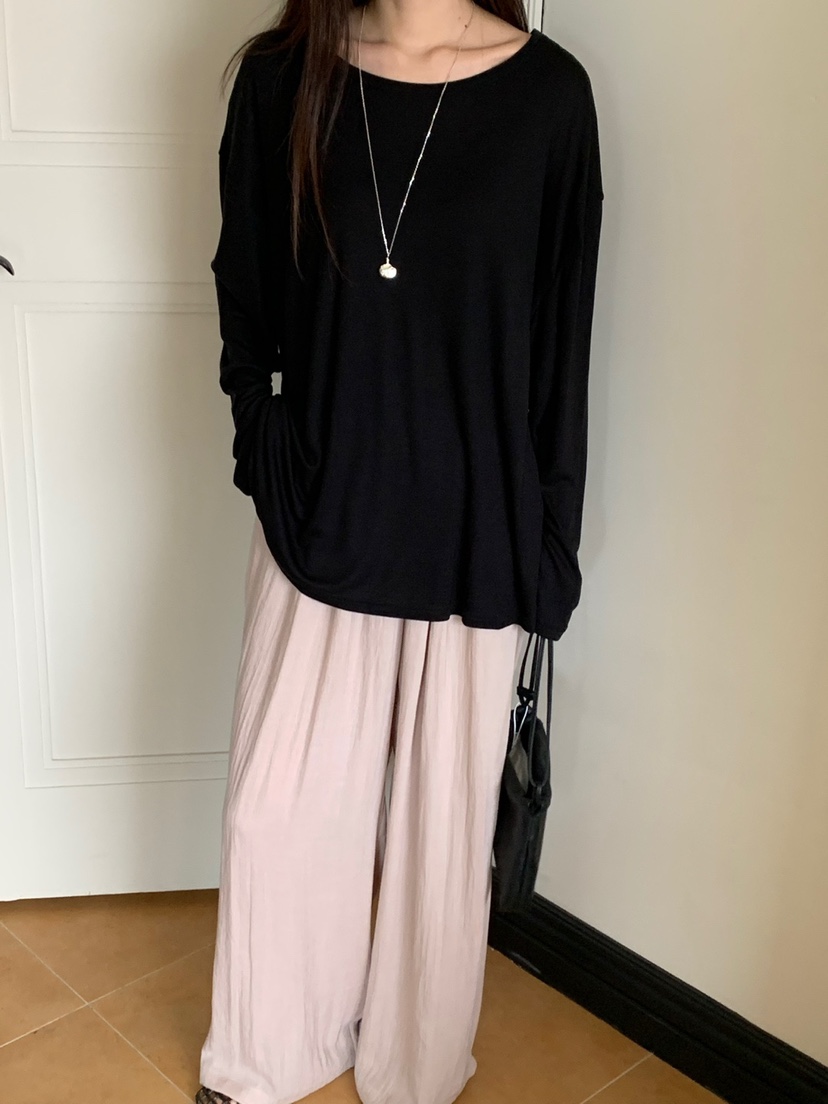 RIVER RAIN韓國㊣直郵東大門代購女裝新品人氣25春夏長袖T恤RIVER RAIN長袖T恤