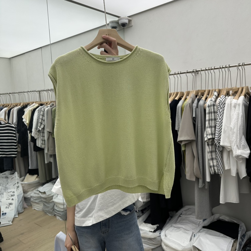 MOI-A韓國直郵㊣女裝新品時尚推薦熱賣休閑25春夏吊帶背心MOI-A吊帶/背心圖色2