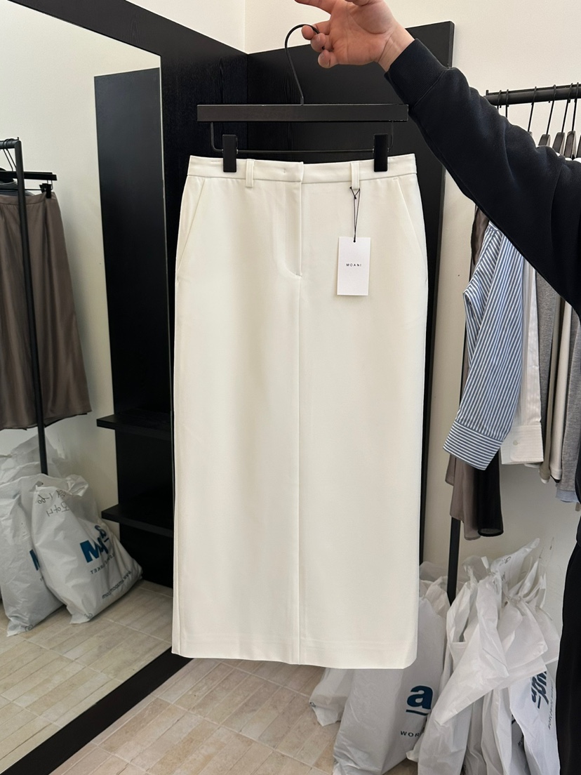 MOANI直郵韓國代購㊣女裝新品熱賣25春夏休閑人氣時尚長裙拉鏈MOANI長裙