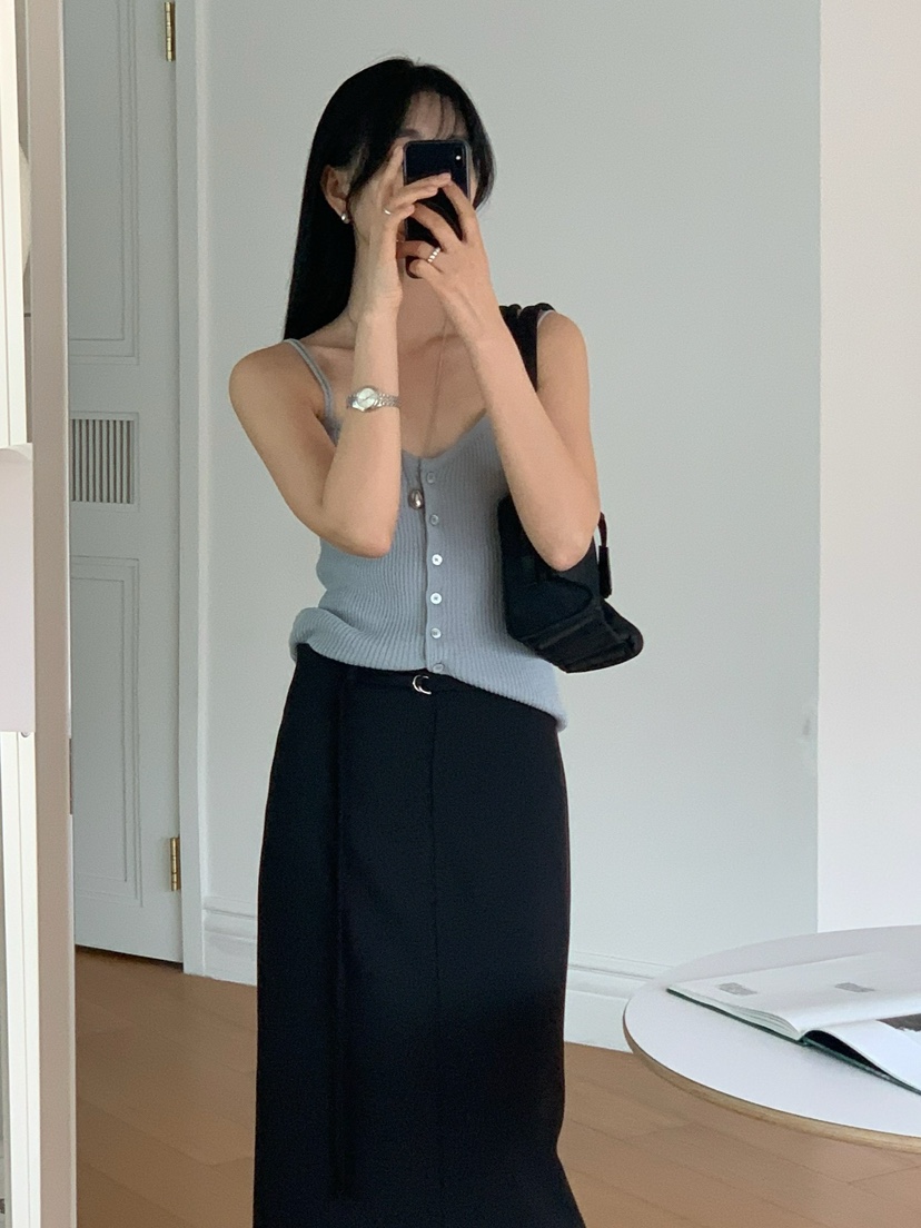 SORBET韓國㊣直郵東大門代購女裝新款人氣時尚休閑吊帶背心SORBET/flat white吊帶/背心