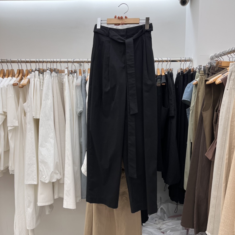 DRESS ROOM直郵韓國代購㊣女裝新品25春夏熱賣休閑褲含腰帶DRESS ROOM休閑褲圖色3