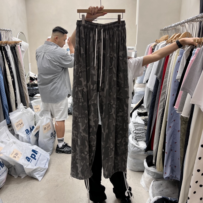 BREEZE韓國直郵㊣女裝新款休閑25春夏人氣推薦熱賣休閑褲迷彩BREEZE休閑褲
