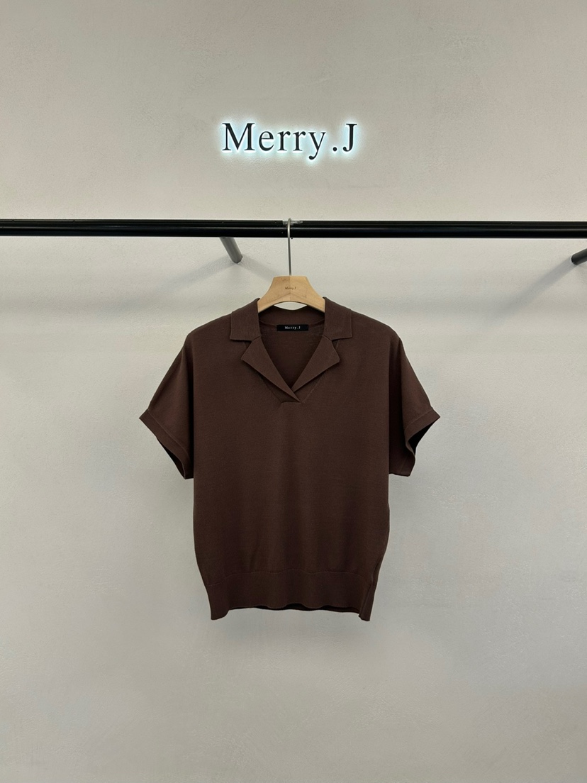 MERRY-J韓國㊣直郵東大門代購女裝新品時尚25春夏針織衫絲絨MERRY-J針織衫圖色2