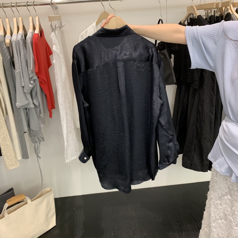 TAFFETA韓國直郵㊣東大門實拍女裝新品推薦25春夏襯衫蕾絲衫緞面TAFFETA襯衫/蕾絲衫